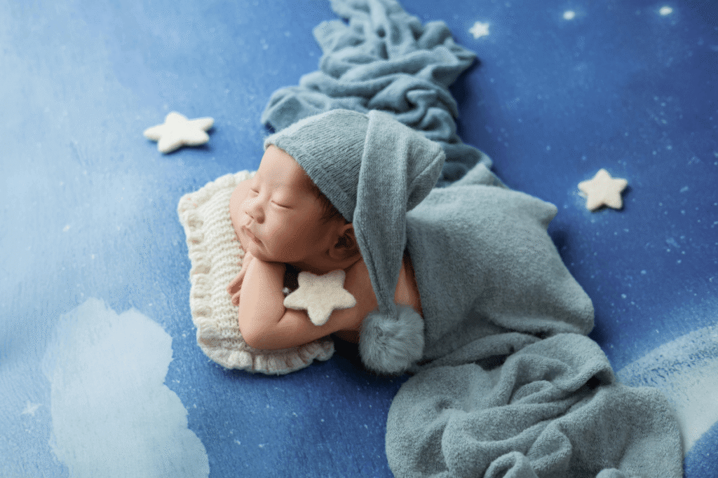 子どもが寝ている様子