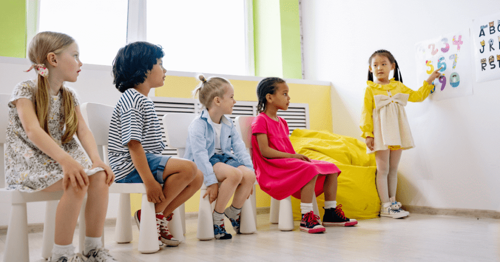 英語を聞いている様子